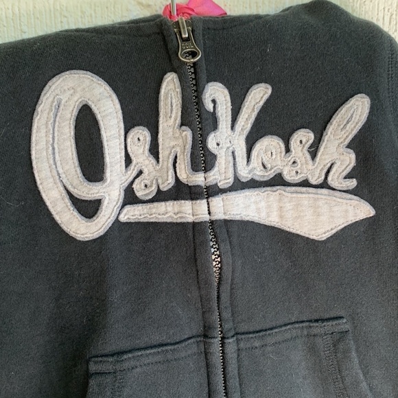 OshKosh B'gosh Black Zip Up Sweatshirt Jacket sz 3T - Picture 2 of 5